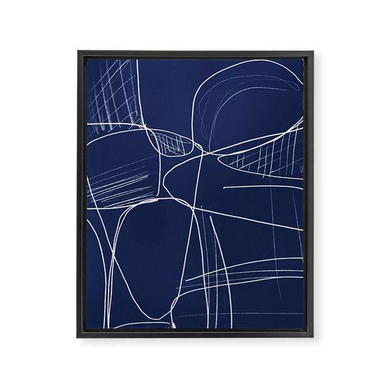 Minimal Abstract Line Art 14 Framed Canvas Print Gallery Image 6