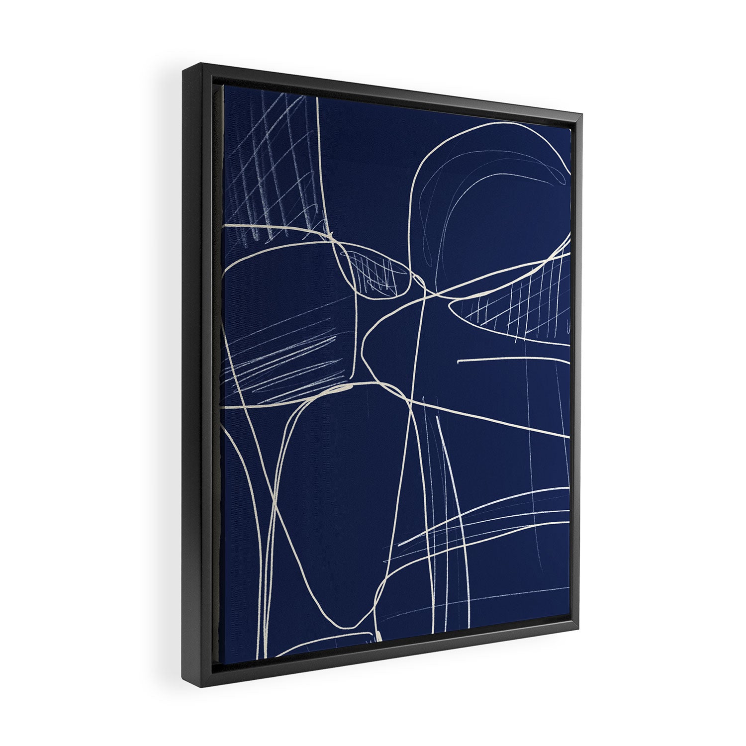 Minimal Abstract Line Art 14 Framed Canvas Print Gallery Image 2