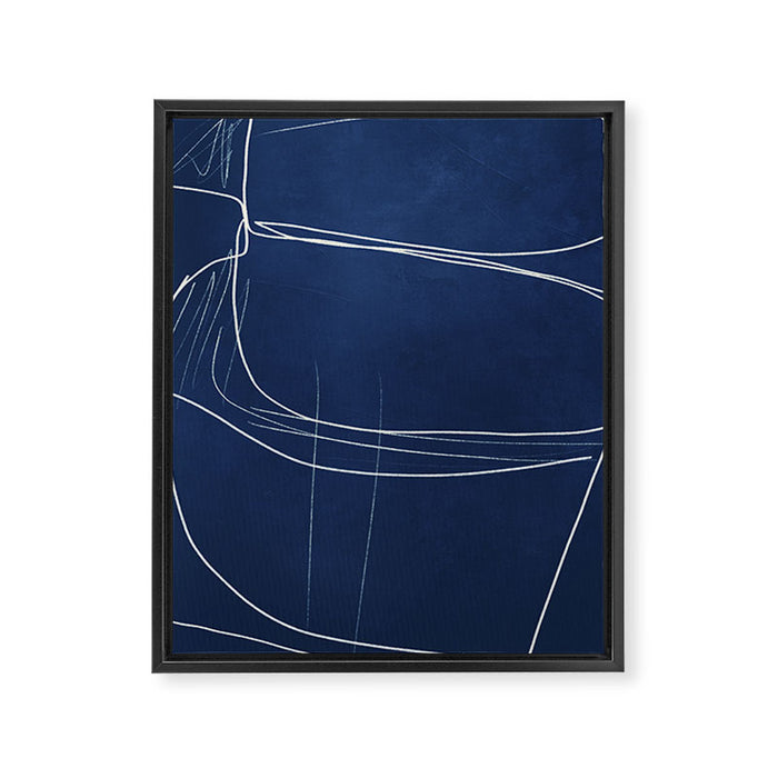 Minimal Abstract Line Art 15 Framed Canvas Print Gallery Image 1