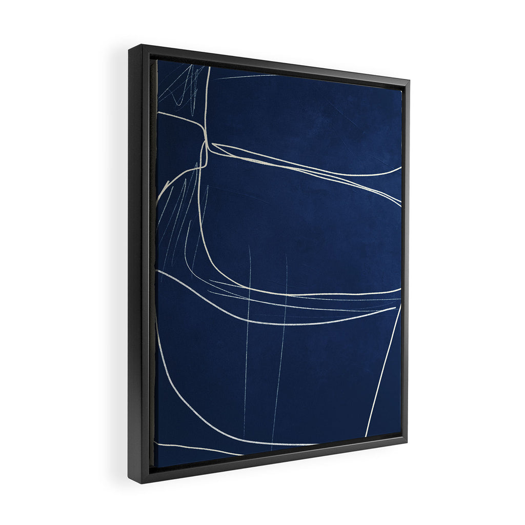 Minimal Abstract Line Art 15 Framed Canvas Print Gallery Image 2