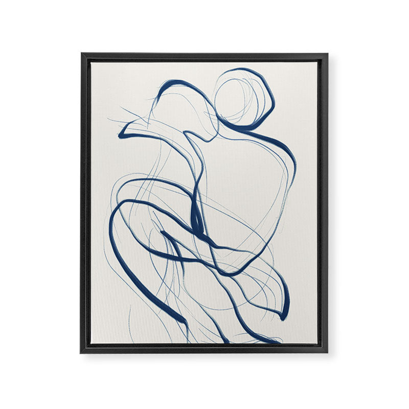 Minimal Abstract Line Art 16 Framed Canvas Print Gallery Image 6