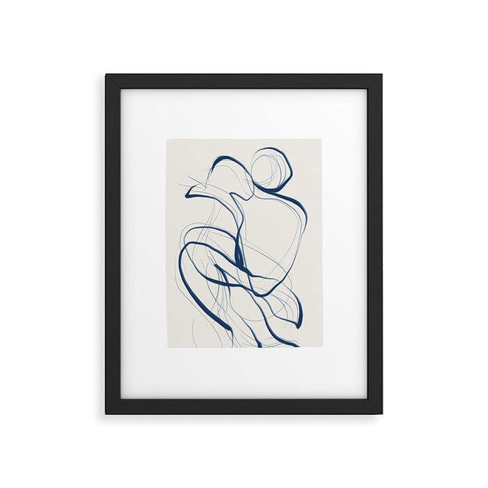 Minimal Abstract Line Art 16 Framed Art Print Gallery Image 1