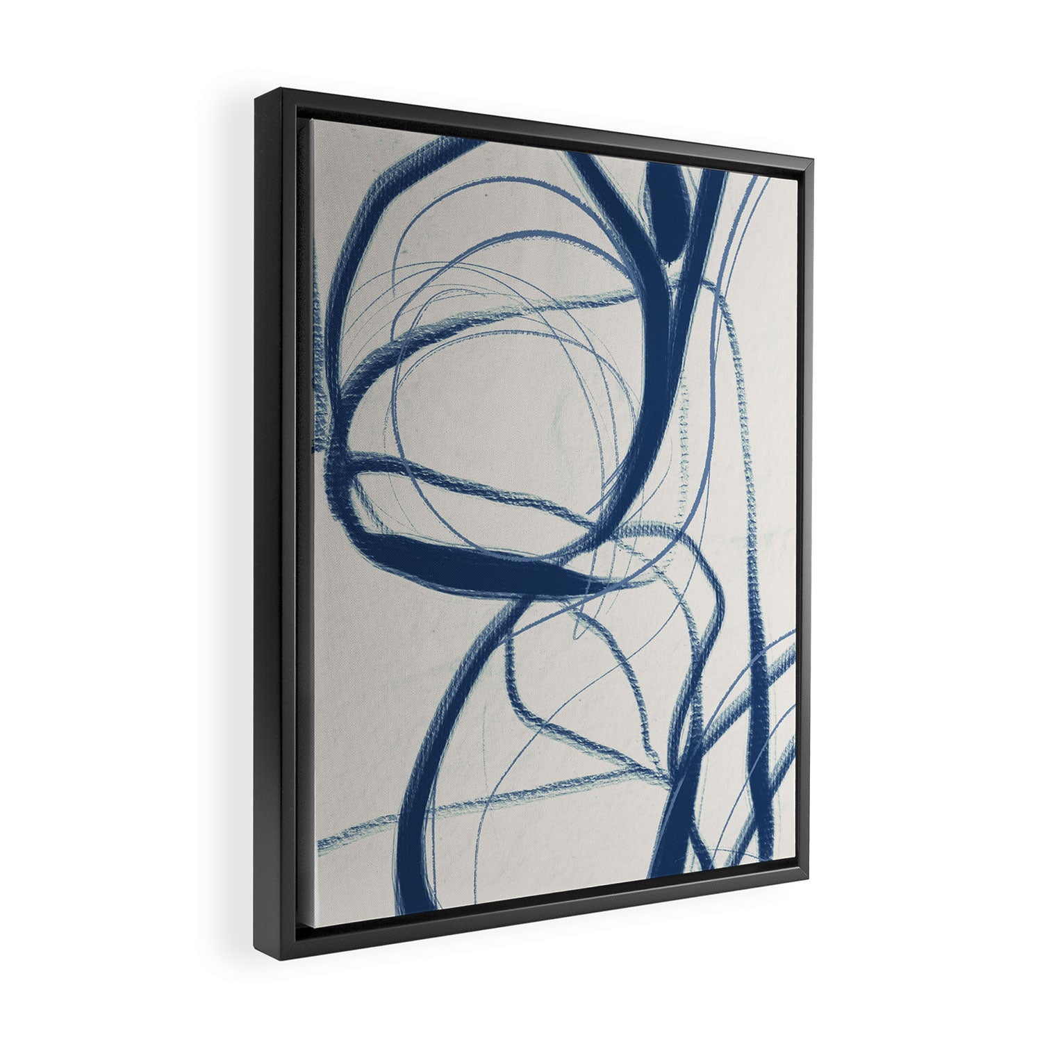 Minimal Abstract Line Art 17 Framed Canvas Print Gallery Image 2