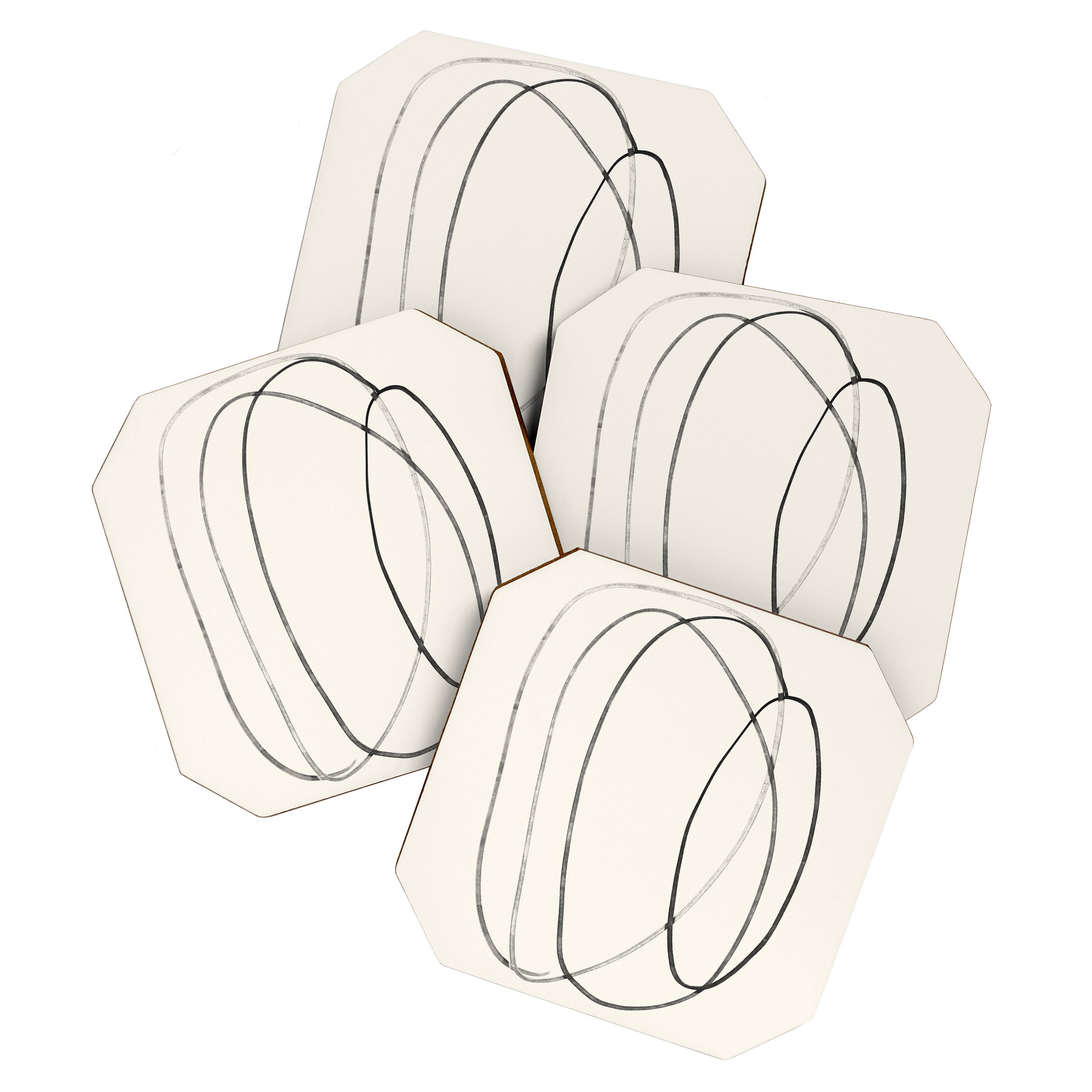 Minimal Abstract Line Art 2 Coaster Gallery Image 1