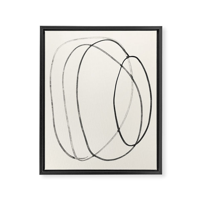 Minimal Abstract Line Art 2 Framed Canvas Print Gallery Image 1