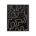 Minimal Abstract Line Art 8 Framed Canvas Print Gallery Image 6