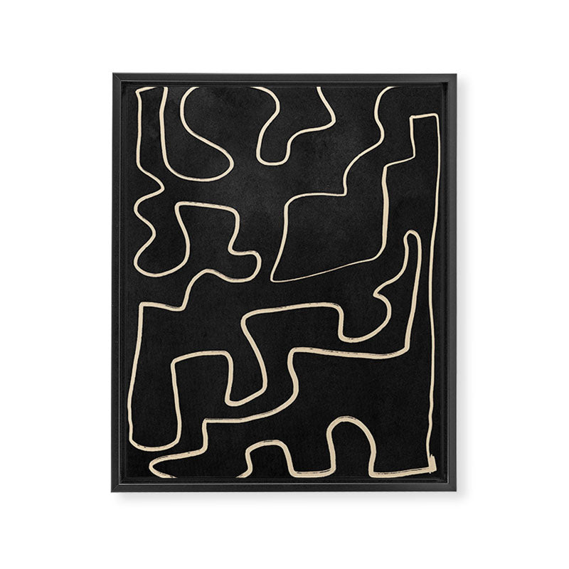 Minimal Abstract Line Art 8 Framed Canvas Print Gallery Image 6