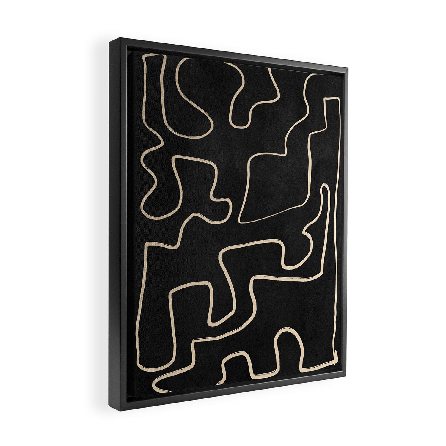Minimal Abstract Line Art 8 Framed Canvas Print Gallery Image 2