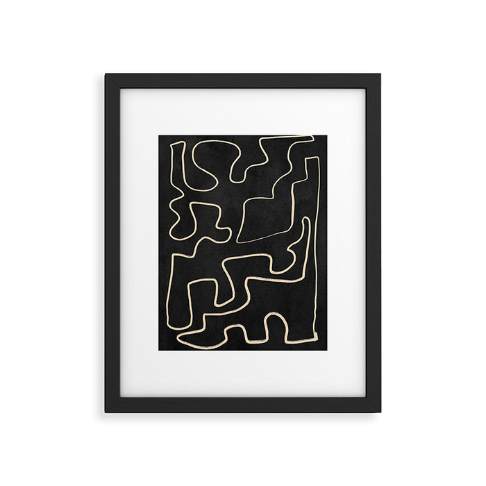 Minimal Abstract Line Art 8 Framed Art Print Gallery Image 1