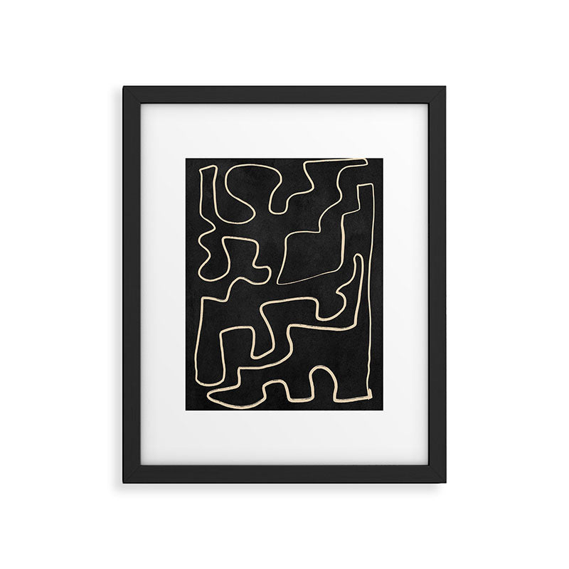Minimal Abstract Line Art 8 Framed Art Print Gallery Image 5