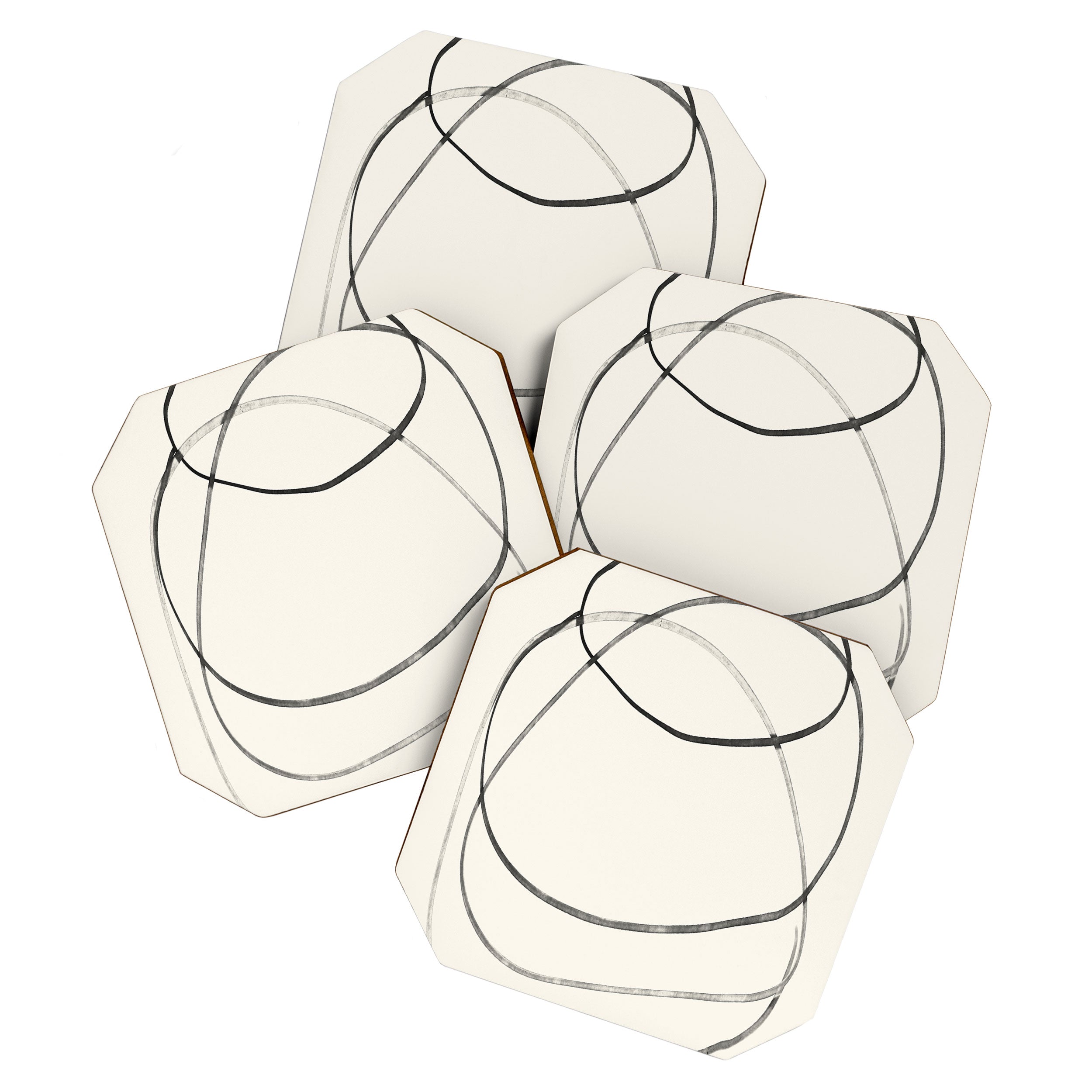Minimal Abstract Line Art Coaster Gallery Image 1
