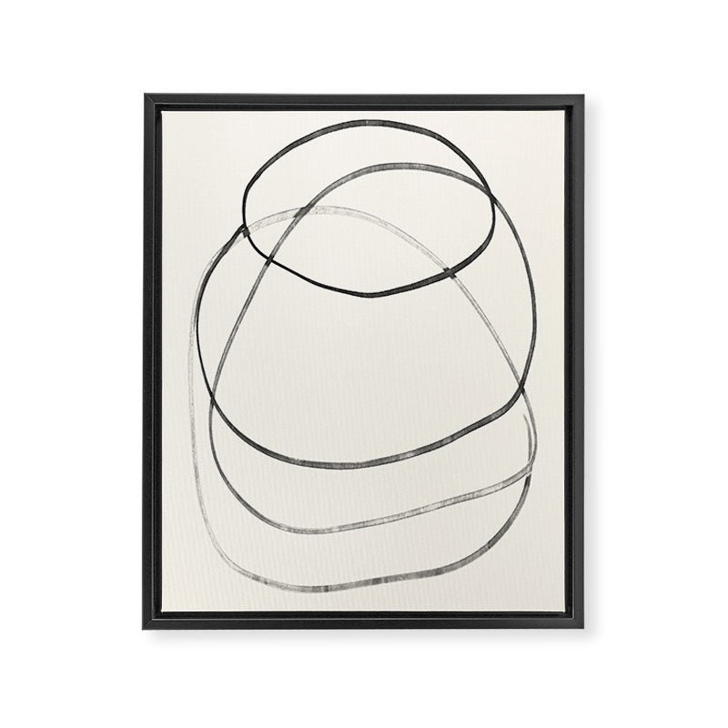 Minimal Abstract Line Art Framed Canvas Print Gallery Image 6