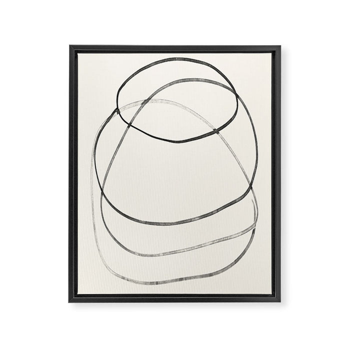 Minimal Abstract Line Art Framed Canvas Print Gallery Image 1