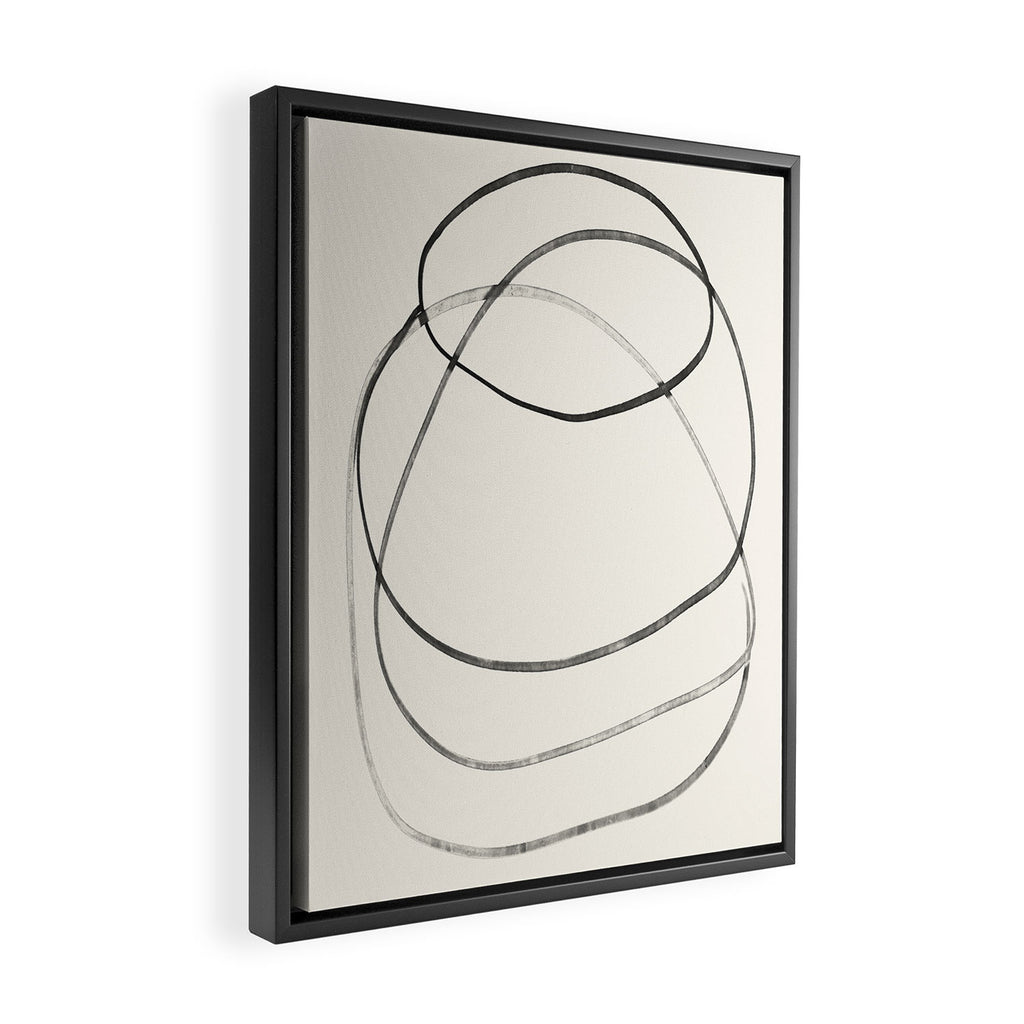 Minimal Abstract Line Art Framed Canvas Print Gallery Image 2