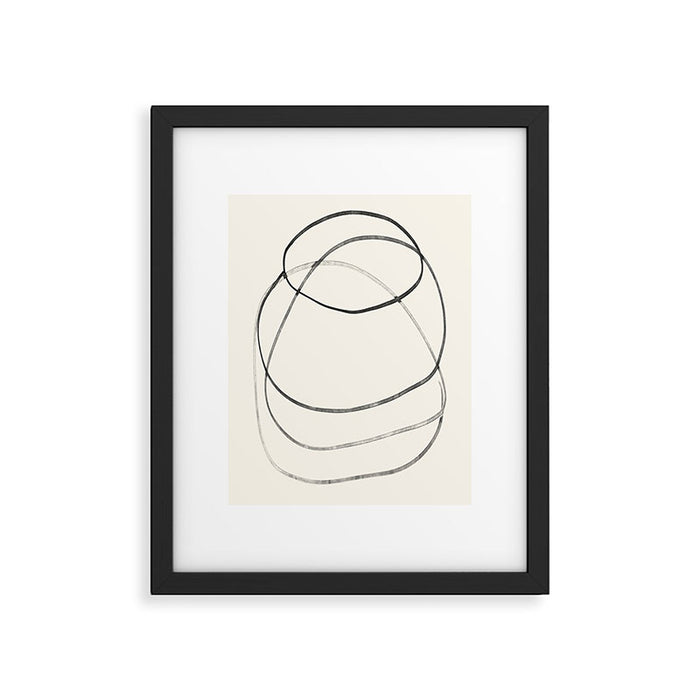 Minimal Abstract Line Art Framed Art Print Gallery Image 1