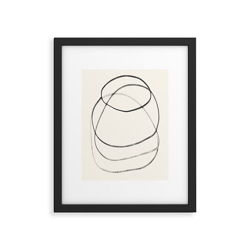 Minimal Abstract Line Art Framed Art Print Gallery Image 4