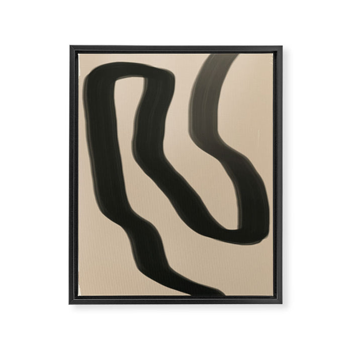 Minimal abstract line Framed Canvas Print Gallery Image 1