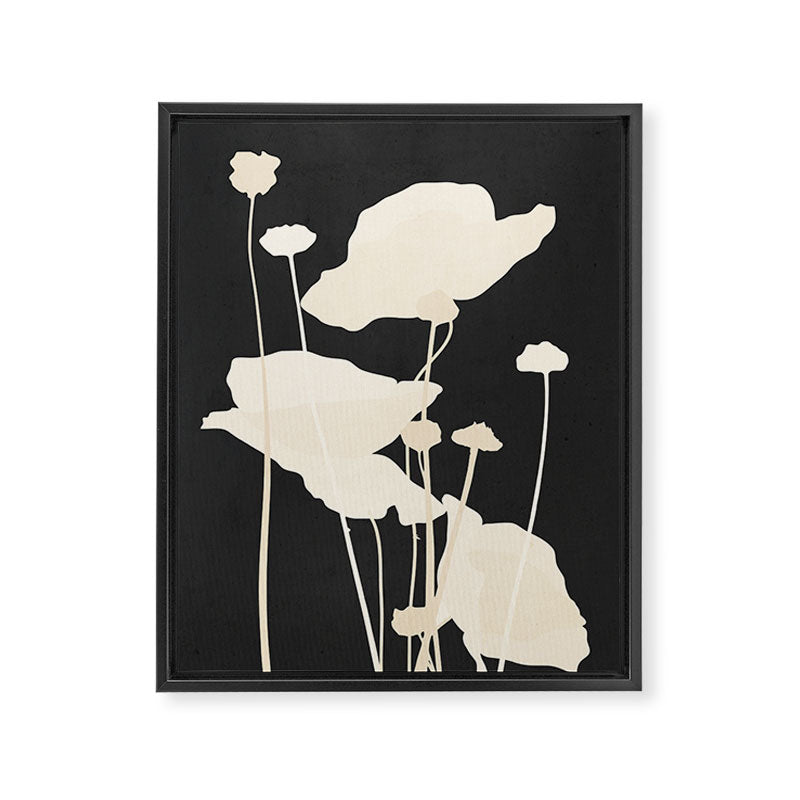 Minimal Abstract Poppy Flower 5 Framed Canvas Print Gallery Image 6