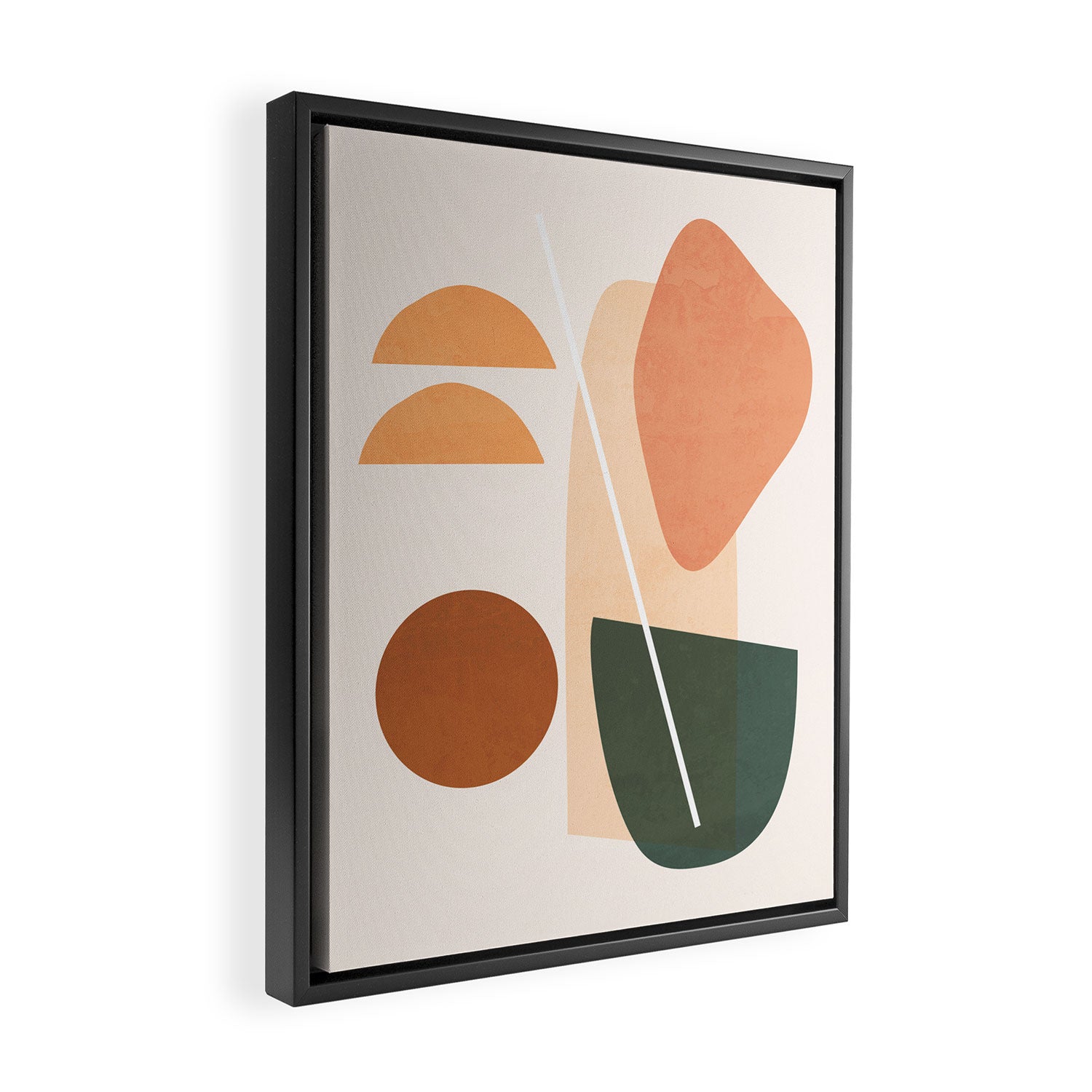 Minimal Abstract Shapes 14 Framed Canvas Print Gallery Image 2