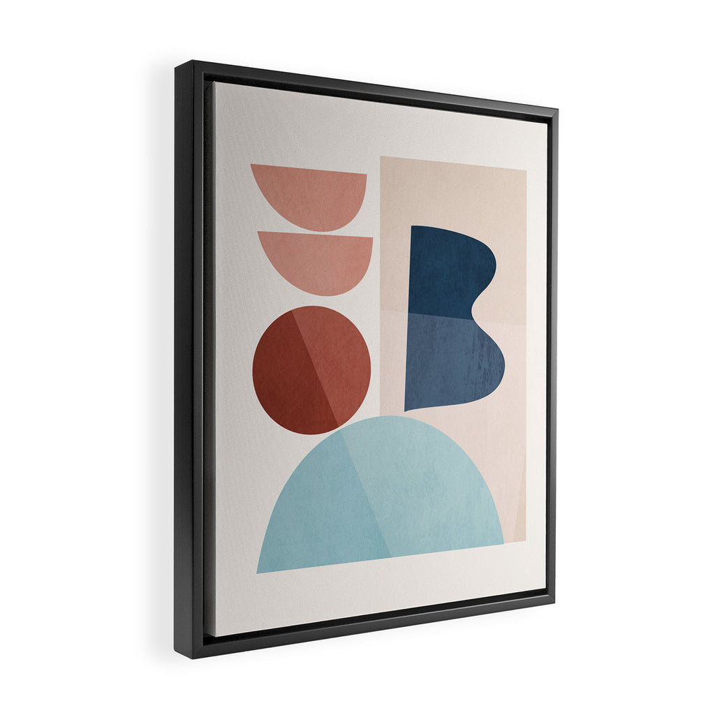 Minimal Abstract Shapes 26 Framed Canvas Print Gallery Image 2
