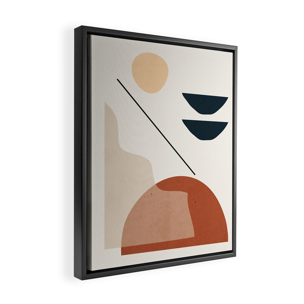 Minimal Abstract Shapes 4 Framed Canvas Print Gallery Image 2