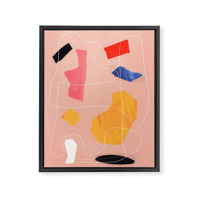 Minimal Abstract Shapes 90 Framed Canvas Print Gallery Image 1
