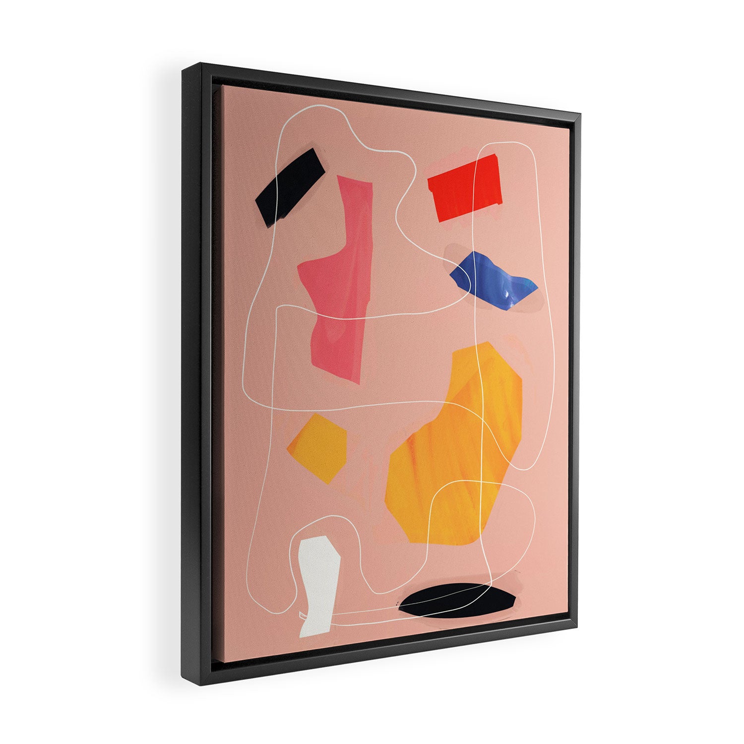 Minimal Abstract Shapes 90 Framed Canvas Print Gallery Image 2