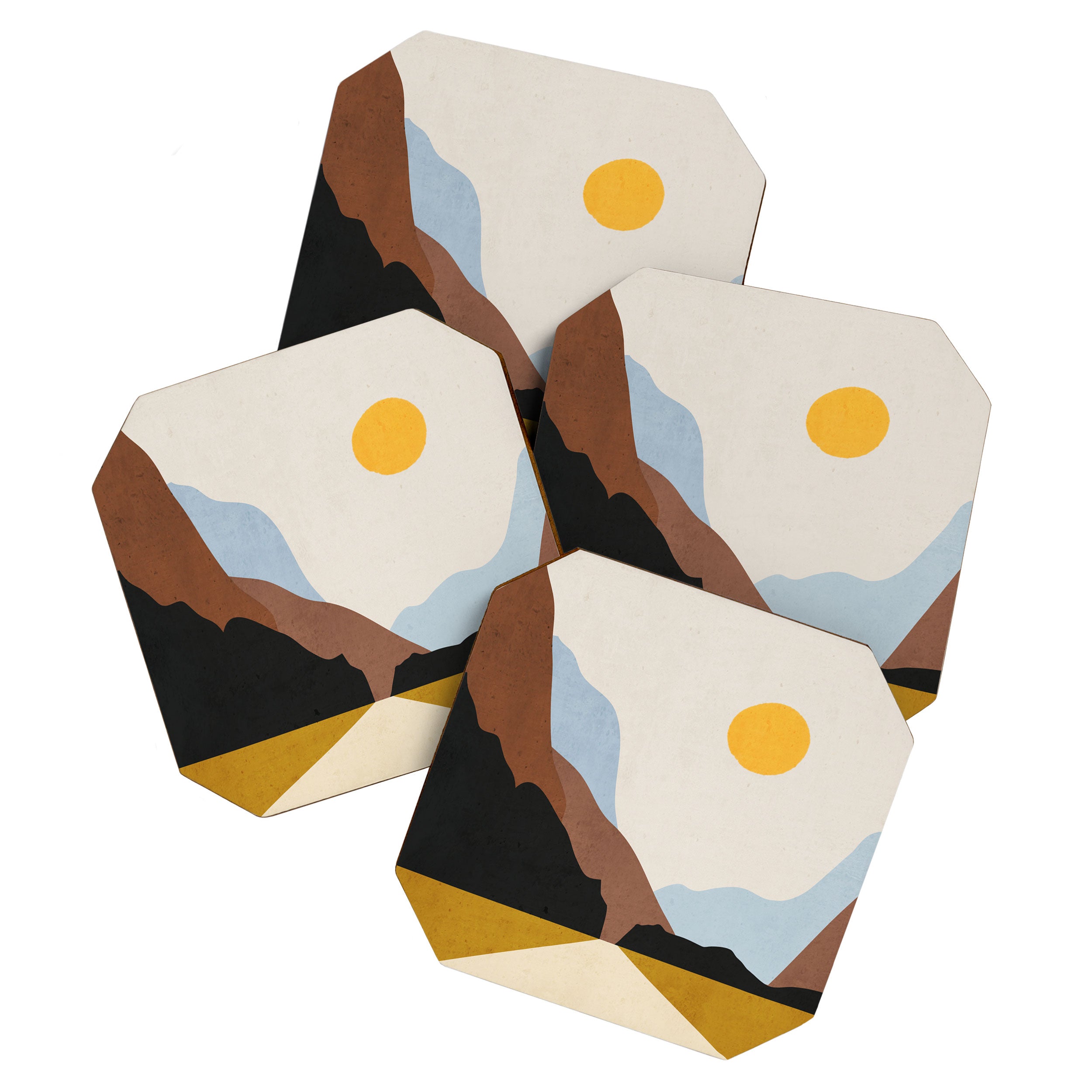 Minimal Art Landscape 9 Coaster Gallery Image 1