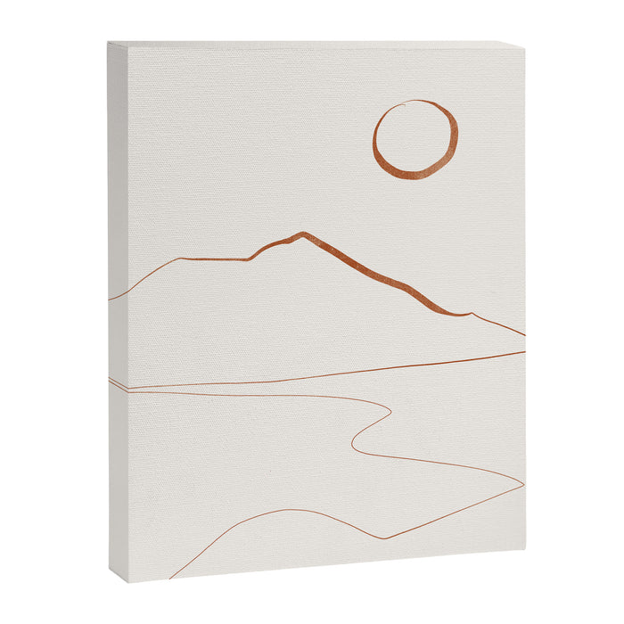Minimal Line Art Landscape Canvas Print Gallery Image 1