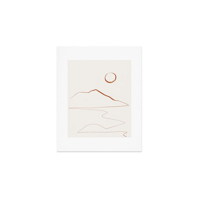 Minimal Line Art Landscape Art Print Gallery Image 1