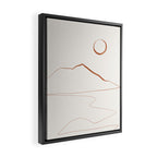 Minimal Line Art Landscape Framed Canvas Print Gallery Image 2