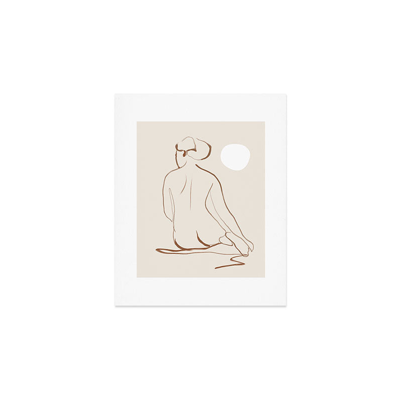 Minimal Line Art Nude 2 Art Print Gallery Image 1