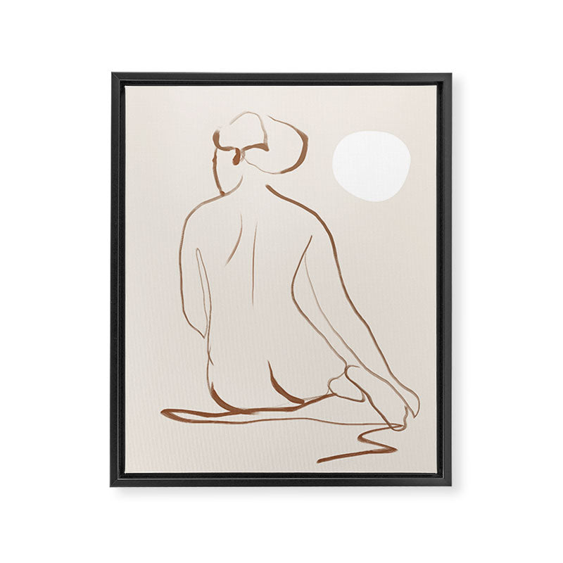 Minimal Line Art Nude 2 Framed Canvas Print Gallery Image 6