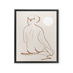 Minimal Line Art Nude 2 Framed Canvas Print Gallery Image 6