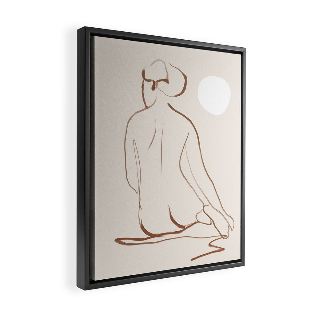 Minimal Line Art Nude 2 Framed Canvas Print Gallery Image 2
