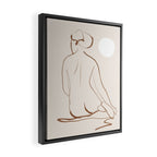 Minimal Line Art Nude 2 Framed Canvas Print Gallery Image 2