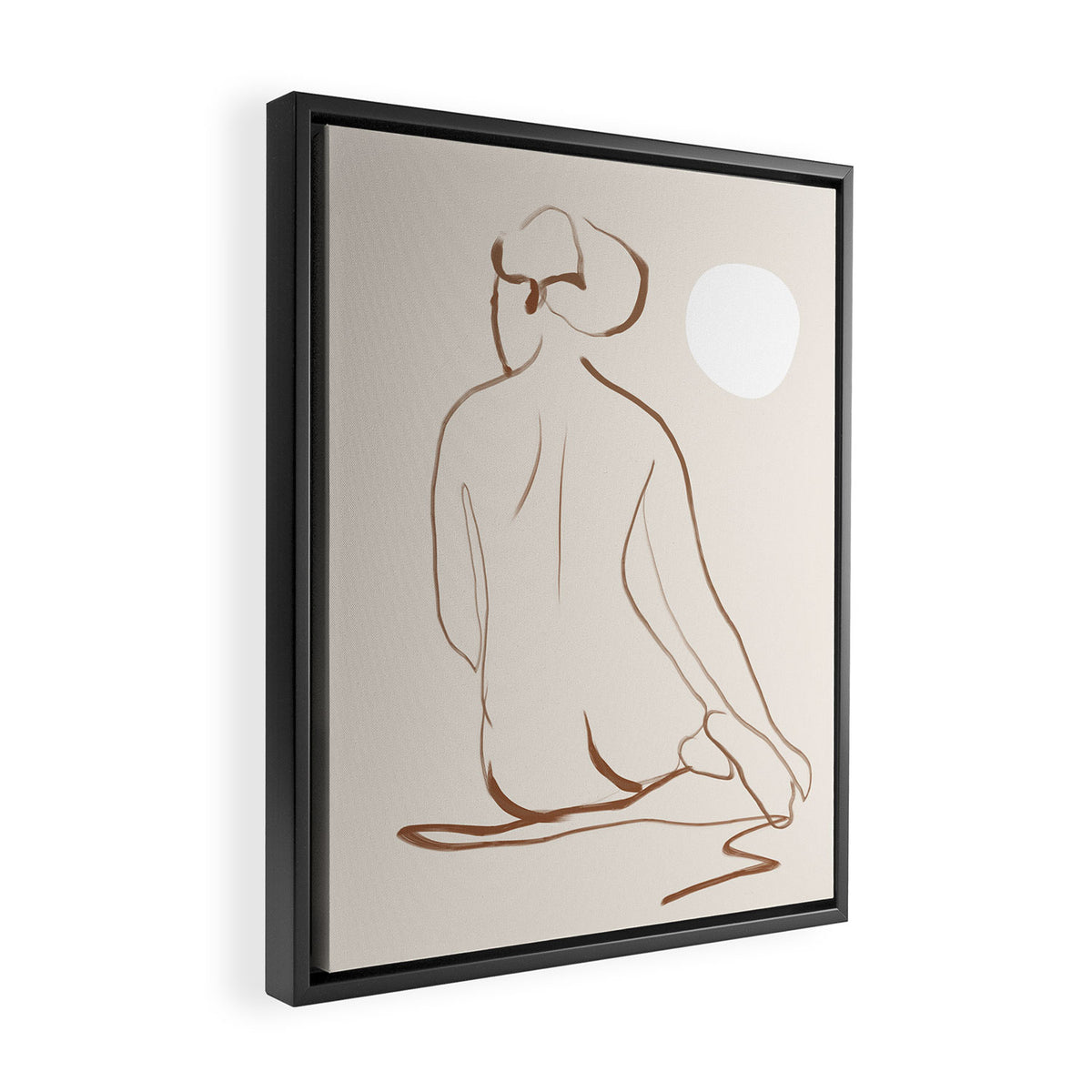 Minimal Line Art Nude 2 Framed Canvas Print Gallery Image 2