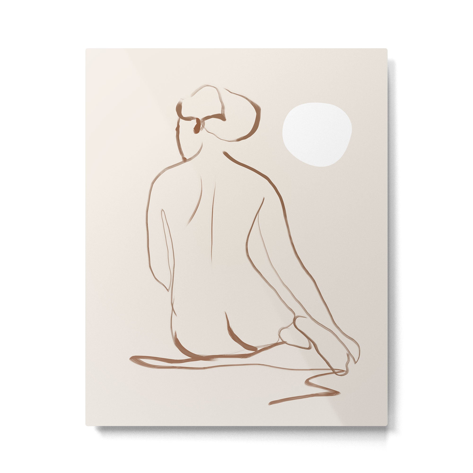 Minimal Line Art Nude 2 Metal Print Gallery Image 4