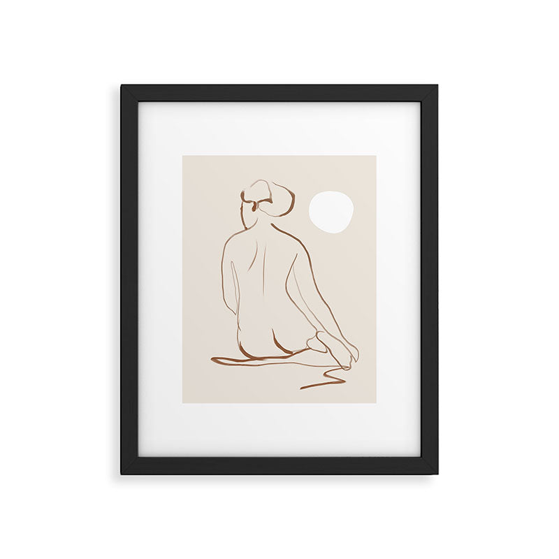 Minimal Line Art Nude 2 Framed Art Print Gallery Image 5