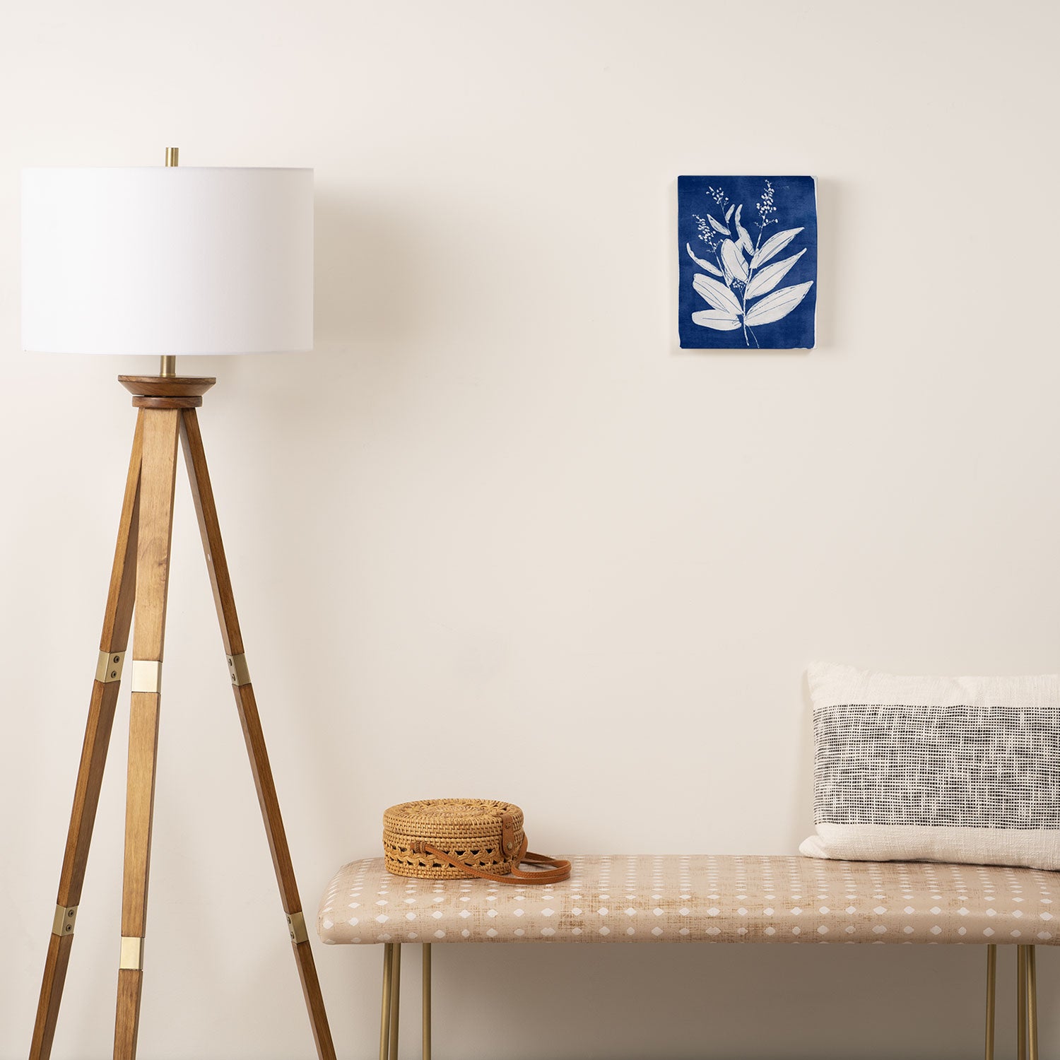 minimal plant 24/Blue Canvas Print Gallery Image 2