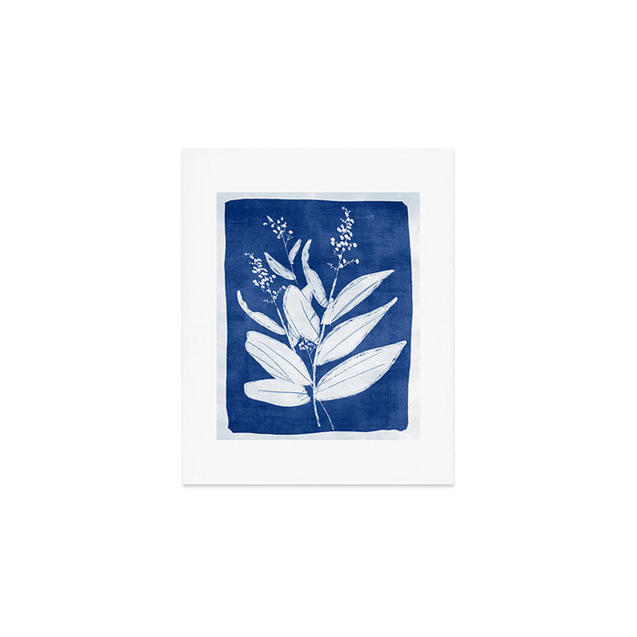 minimal plant 24/Blue Art Print Gallery Image 1