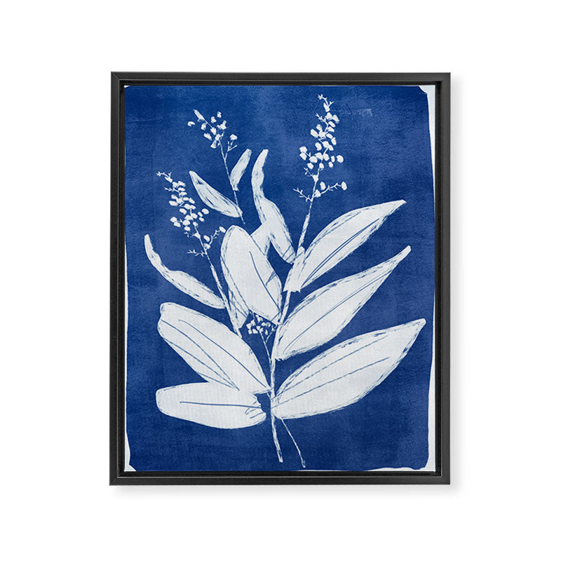 minimal plant 24/Blue Framed Canvas Print Gallery Image 6