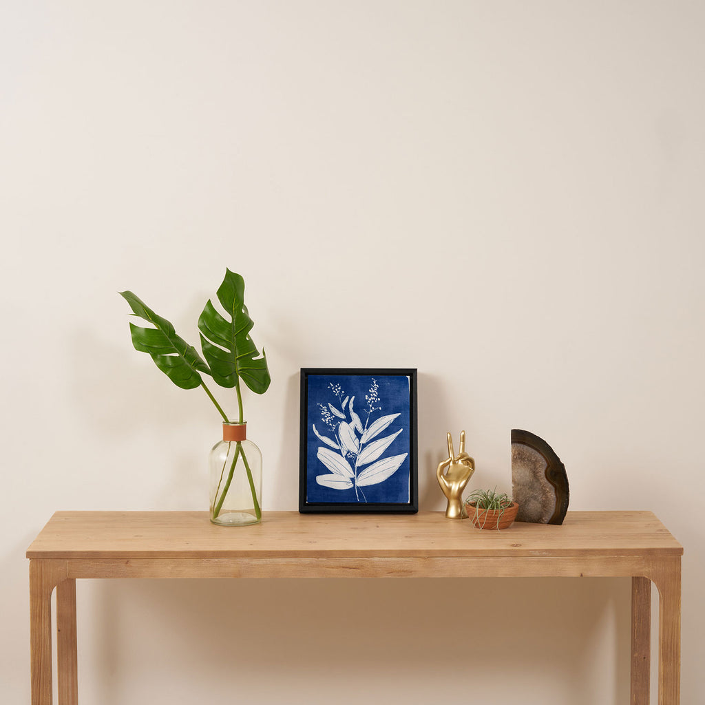 minimal plant 24/Blue Framed Canvas Print Gallery Image 4