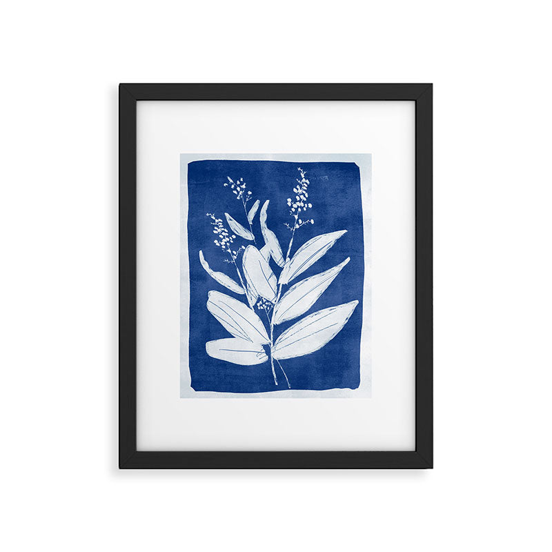 minimal plant 24/Blue Framed Art Print Gallery Image 5