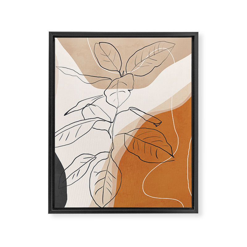 Minimal Plant Abstract Art Framed Canvas Print Gallery Image 6