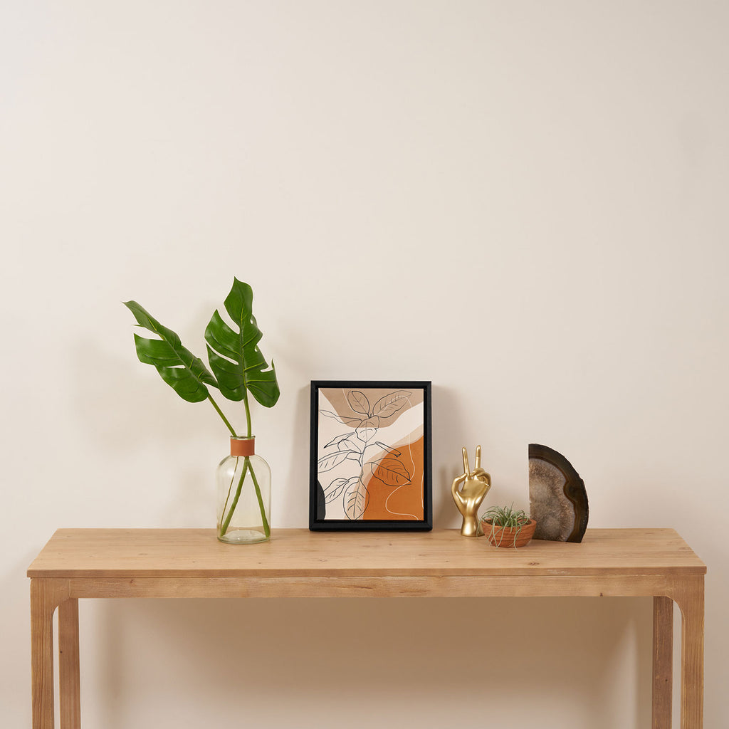 Minimal Plant Abstract Art Framed Canvas Print Gallery Image 4