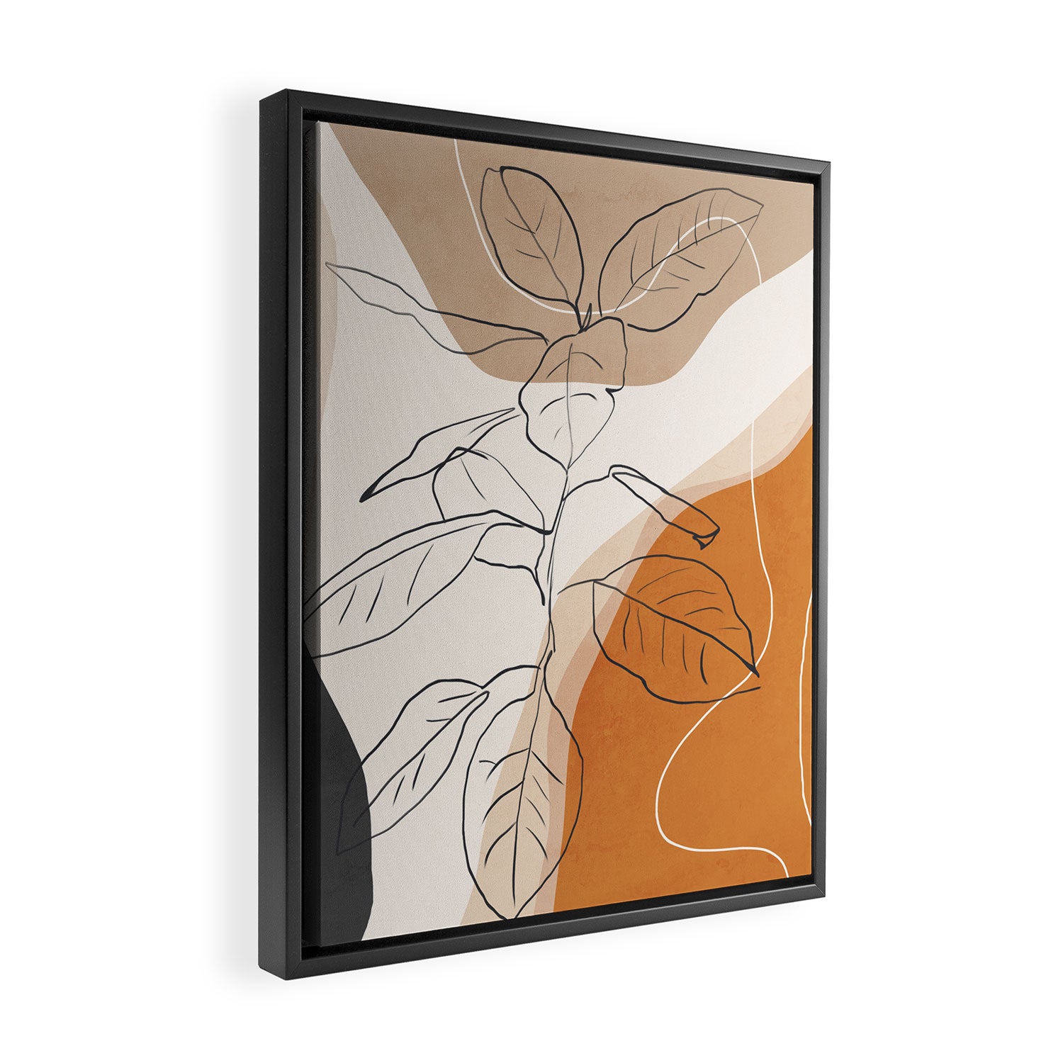 Minimal Plant Abstract Art Framed Canvas Print Gallery Image 2