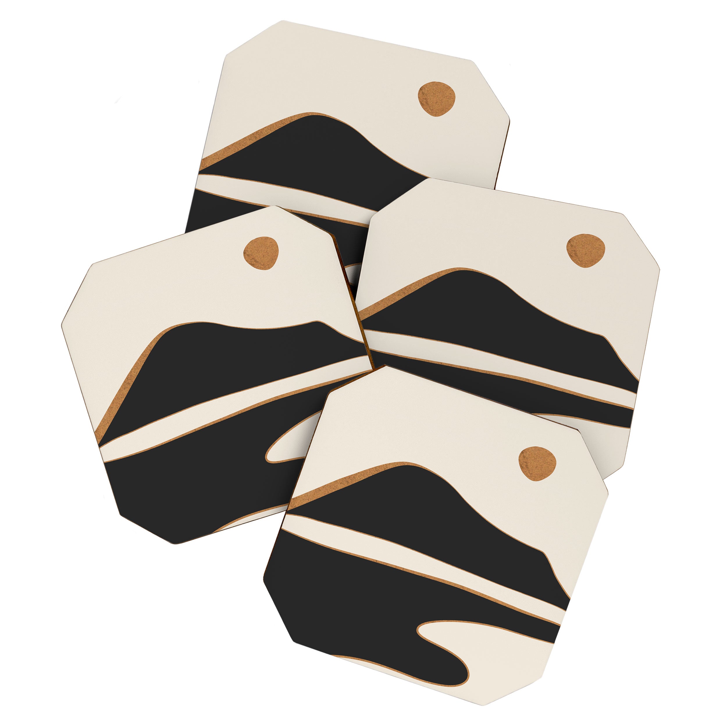 Minimalist Abstract Landscape 2 Coaster Gallery Image 1