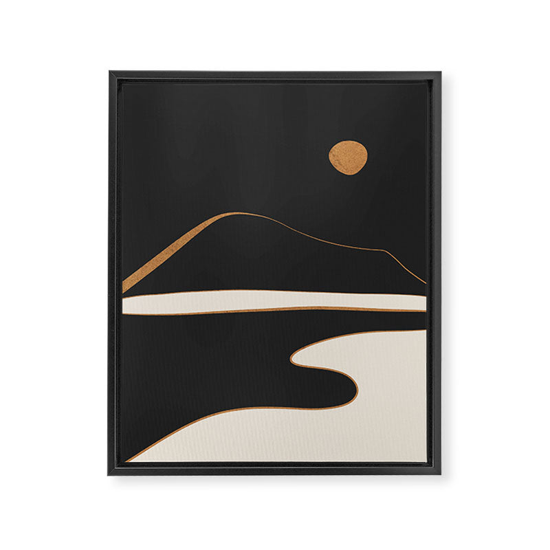 Minimalist Abstract Landscape Framed Canvas Print Gallery Image 8