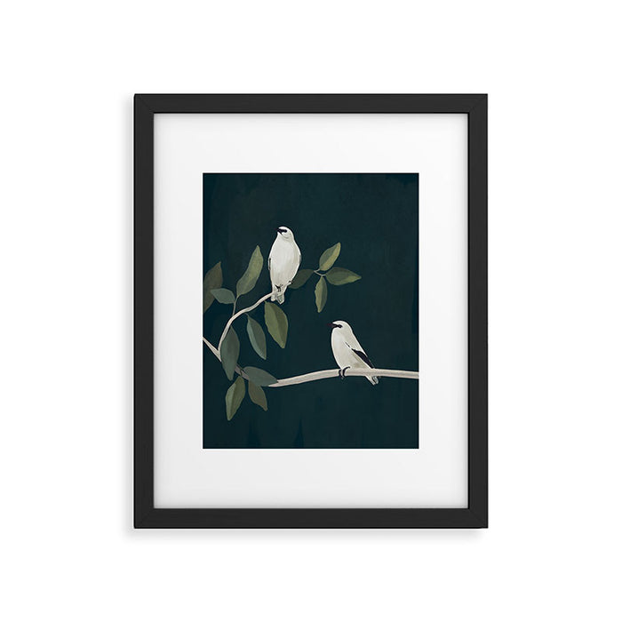 Minimalist Birds On Branch 2 Framed Art Print Gallery Image 1